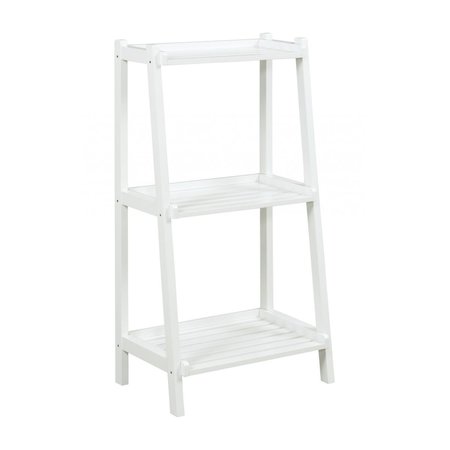 GFANCY FIXTURES 42 in. Bookcase with 3 Shelves, White GF2627336
